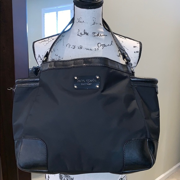 Kate Spade Handbags - Kate Spade Classic nylon bag black w/ white check